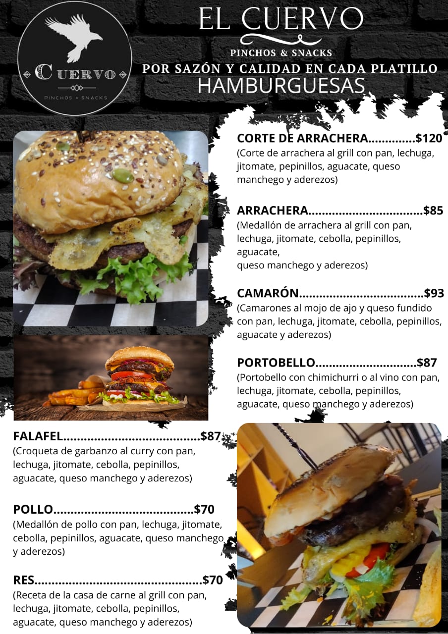 Carta de Cuervo Pinchos & Snacks  en Morelia , Michoacán  — página 8